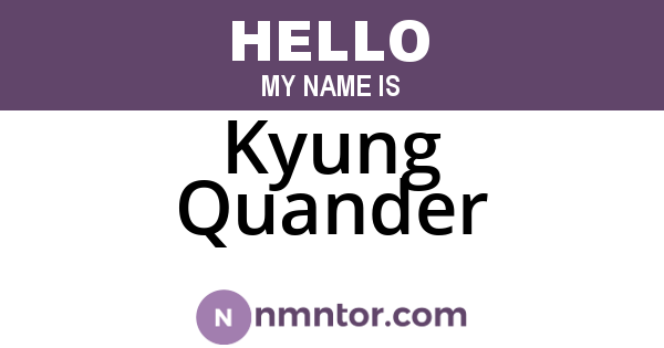 Kyung Quander