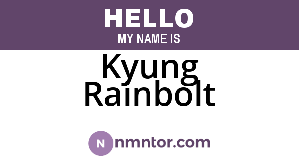 Kyung Rainbolt