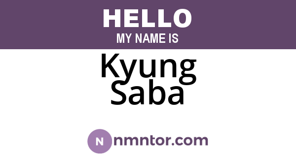 Kyung Saba