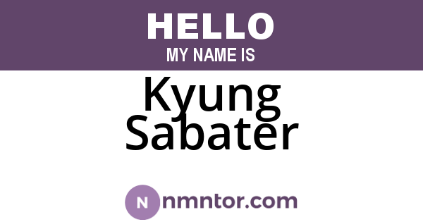 Kyung Sabater