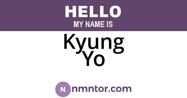Kyung Yo