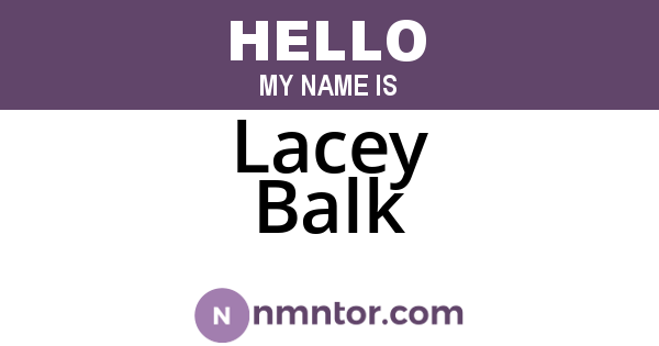 Lacey Balk