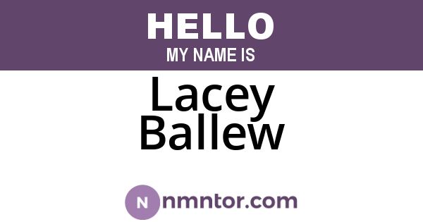 Lacey Ballew
