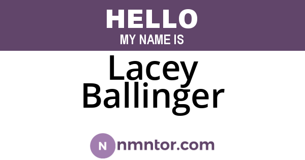 Lacey Ballinger