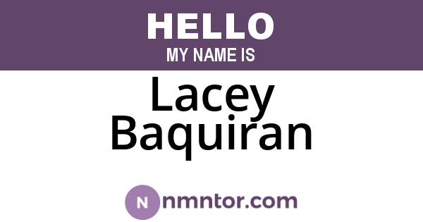 Lacey Baquiran