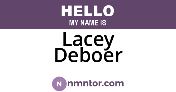 Lacey Deboer