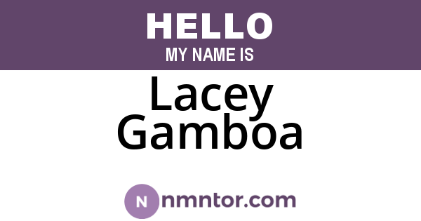 Lacey Gamboa