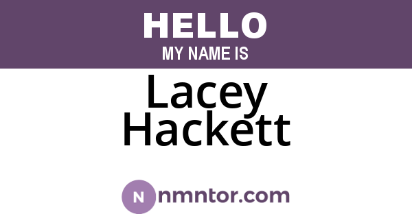 Lacey Hackett