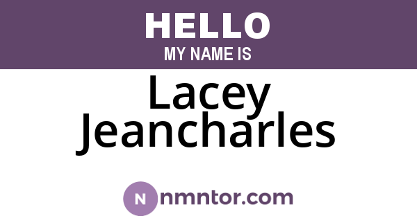 Lacey Jeancharles