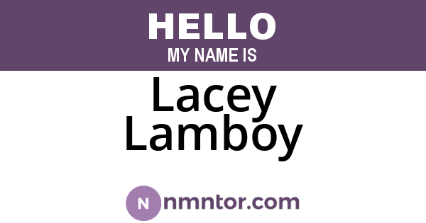 Lacey Lamboy