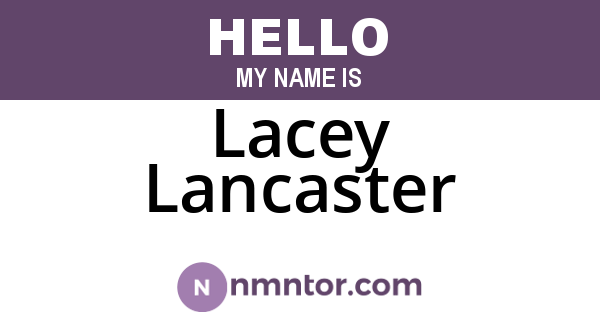 Lacey Lancaster