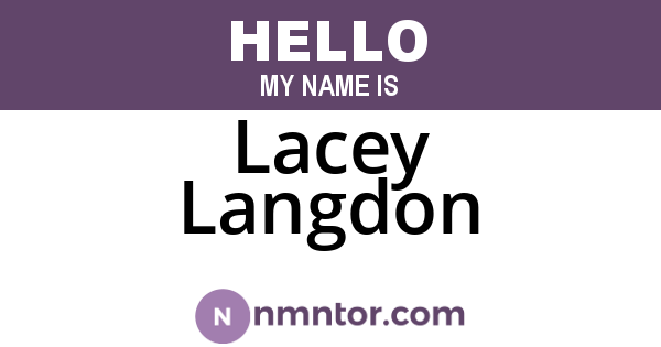 Lacey Langdon