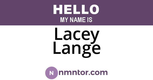 Lacey Lange