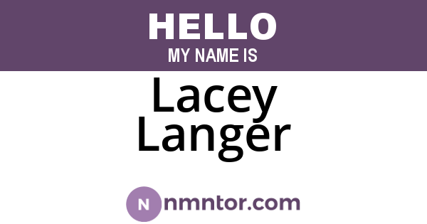 Lacey Langer