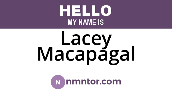Lacey Macapagal