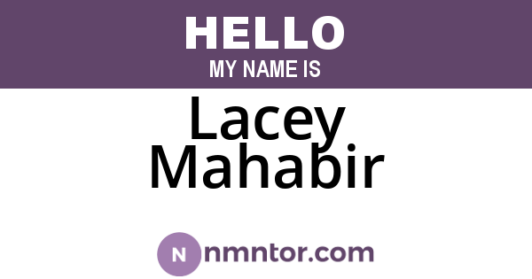 Lacey Mahabir