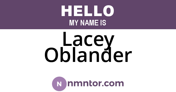 Lacey Oblander