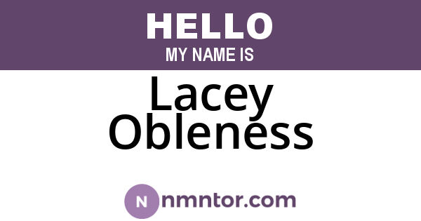 Lacey Obleness