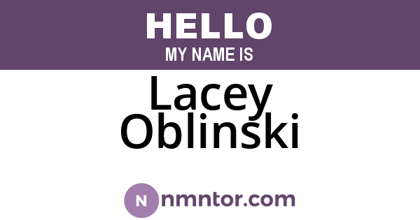 Lacey Oblinski
