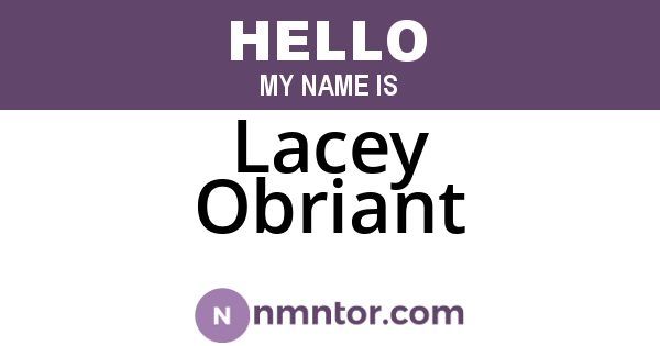 Lacey Obriant