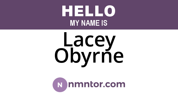 Lacey Obyrne
