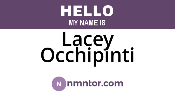 Lacey Occhipinti