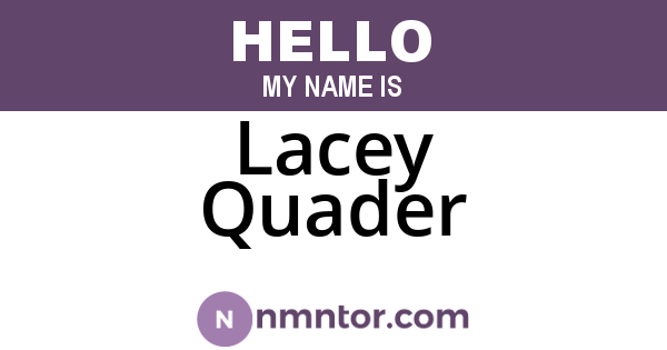 Lacey Quader