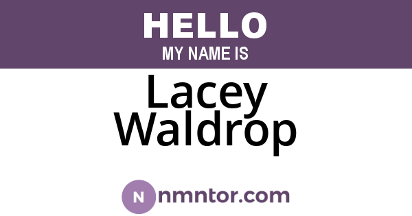 Lacey Waldrop