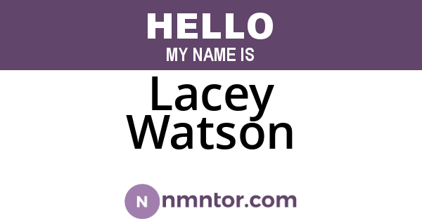 Lacey Watson