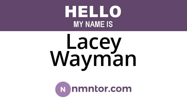 Lacey Wayman