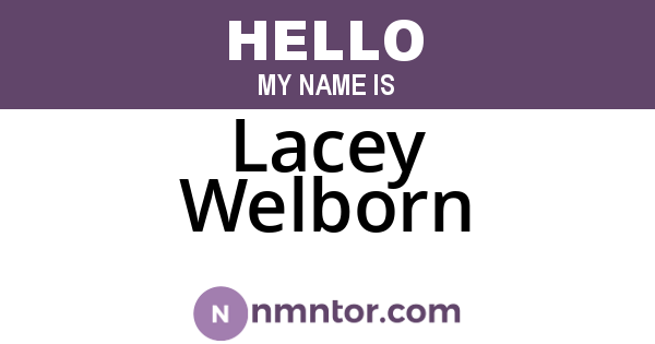 Lacey Welborn