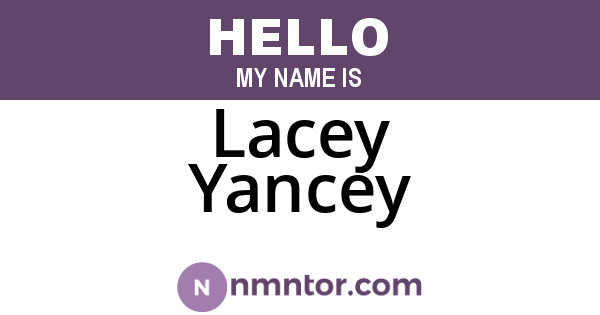Lacey Yancey