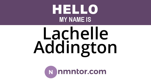Lachelle Addington