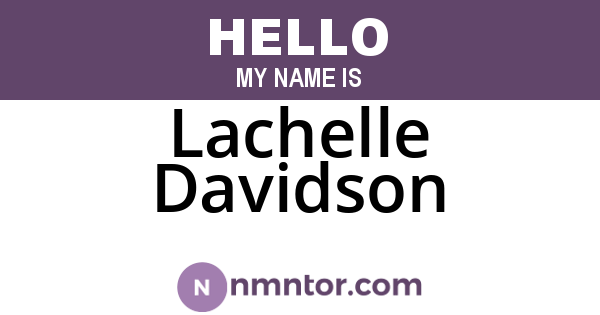 Lachelle Davidson