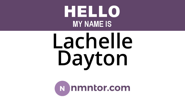 Lachelle Dayton