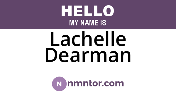 Lachelle Dearman