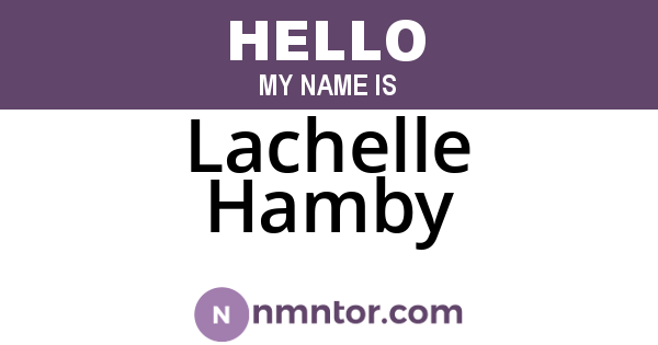 Lachelle Hamby