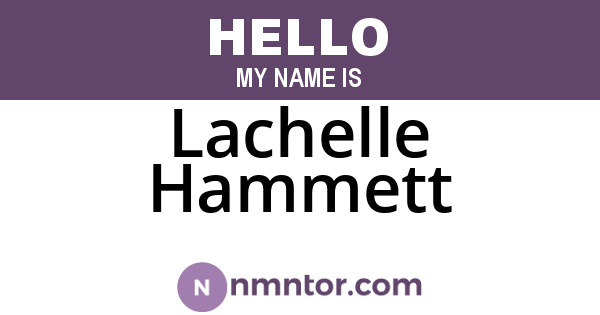 Lachelle Hammett