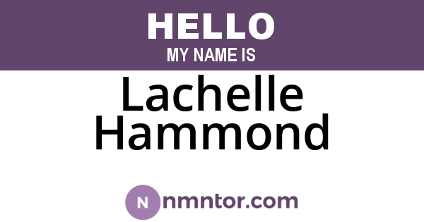 Lachelle Hammond