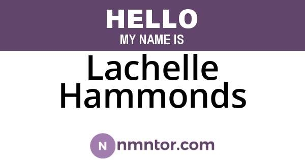 Lachelle Hammonds