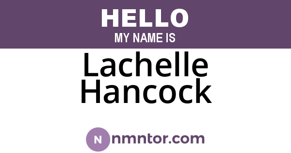 Lachelle Hancock
