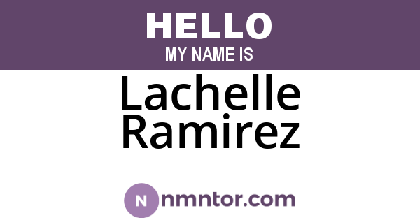 Lachelle Ramirez