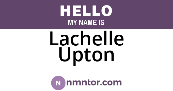 Lachelle Upton
