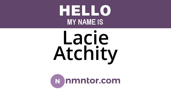 Lacie Atchity