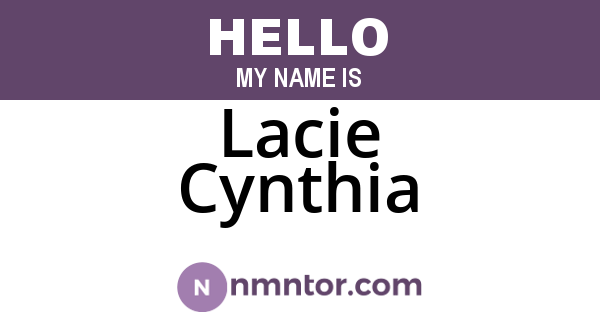 Lacie Cynthia
