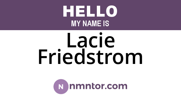 Lacie Friedstrom