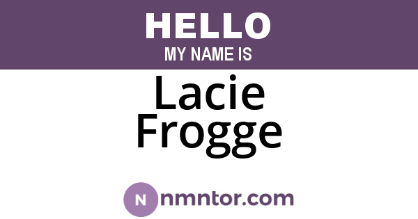 Lacie Frogge
