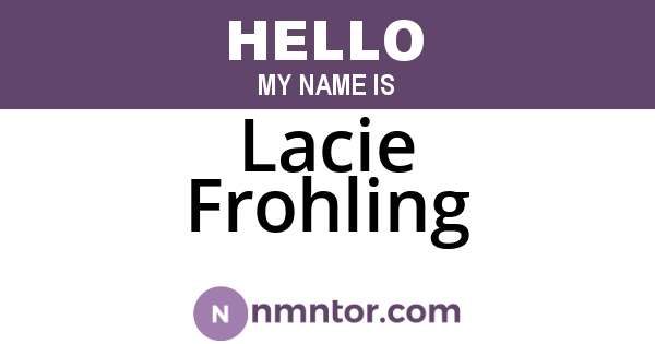 Lacie Frohling