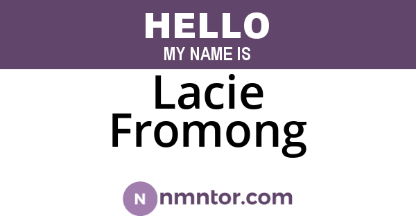 Lacie Fromong