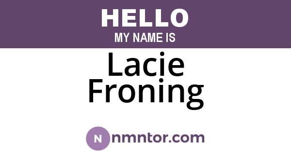 Lacie Froning